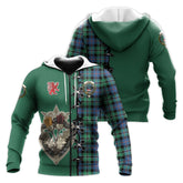 Rose Hunting Ancient Tartan Hoodie - Lion Rampant And Celtic Thistle Style